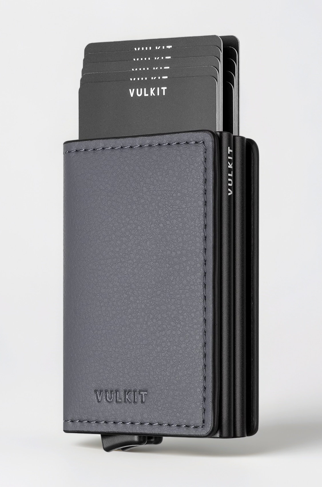 Pop Up Wallet Automatic Slim Leather Credit Card Holder RFID Blocking with Money Clip Business Wallet Holds 12 Cards