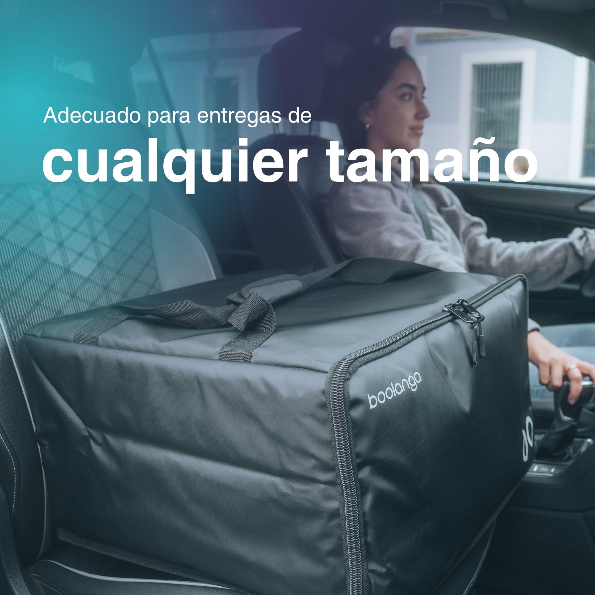 Bolsa de Entrega aislada para Coche, Bolsa de Entrega Que Mantiene tu Comida Caliente y fría Durante Horas. 100% Repelente al Agua. Vol. 48 L. Diseñada para mensajeros