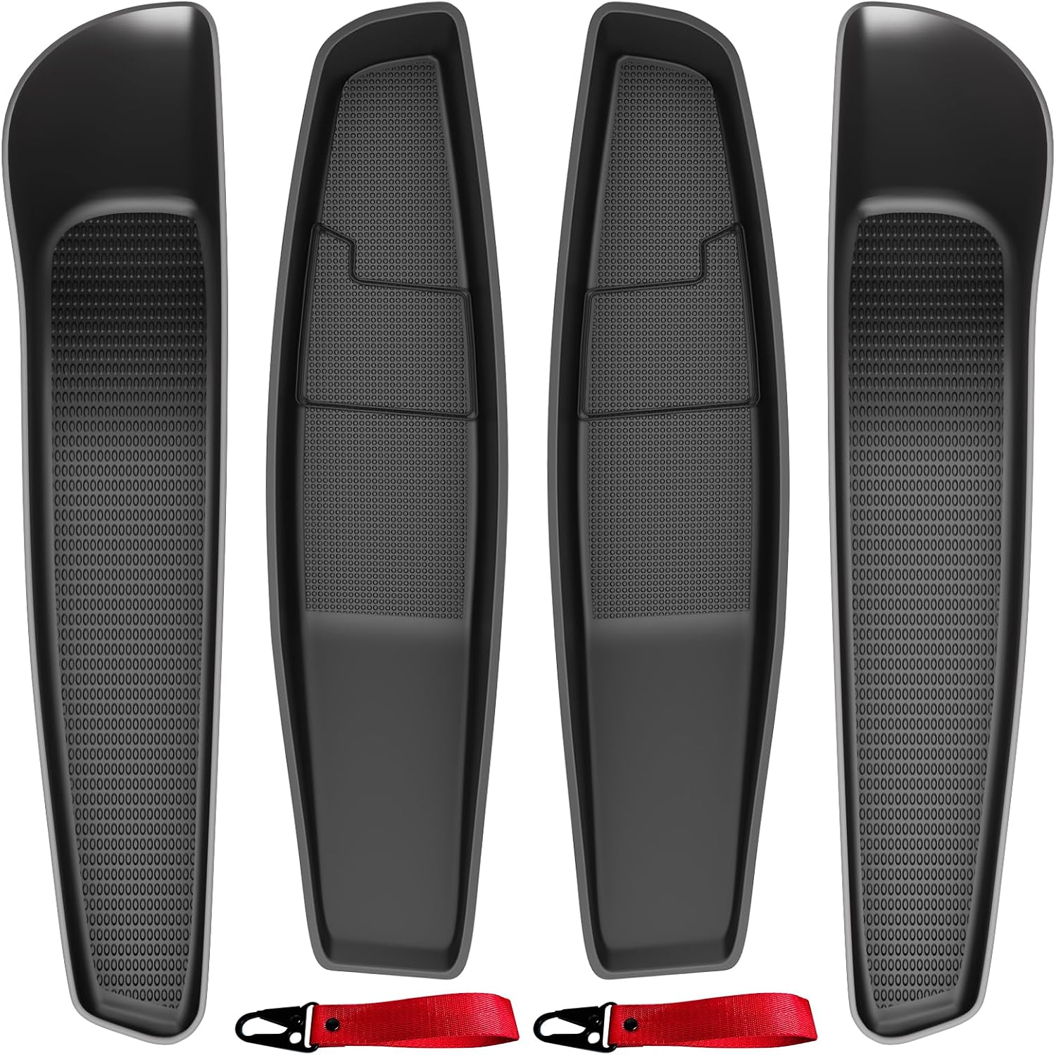 2026 Upgrade Door Side Storage Box for Tesla Model Y Juniper, [Rear Door Emergency Pull Cord & Waterproof & Dustproof] 1:1 Fit Door Pocket Organizer for Tesla Model Y Accessories 2025 2026