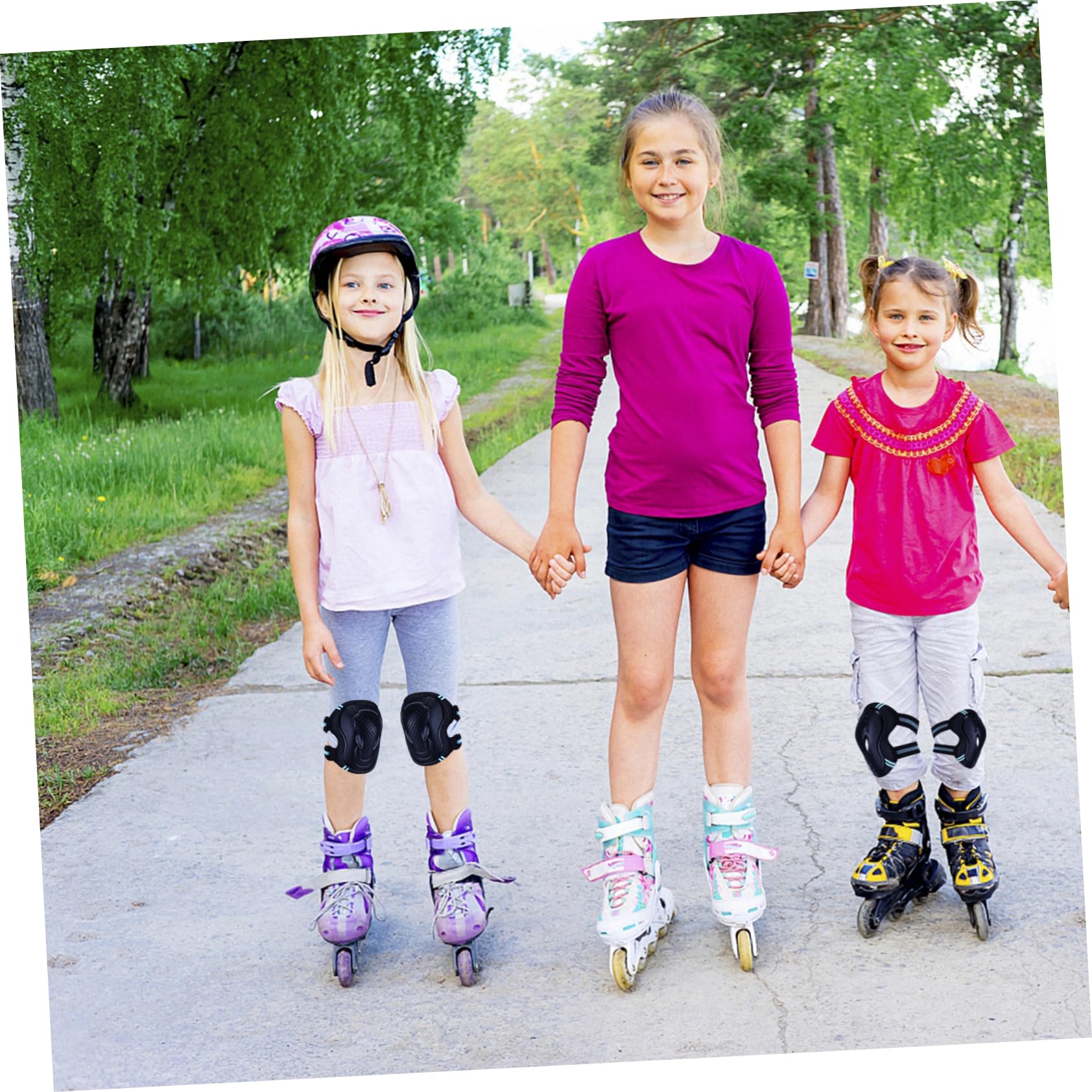 Abaodam Long-lasting Boys and Girls Protective Gear Elbow Knee Pads Hand Protectors Set for Sports Comfortable for -day Use