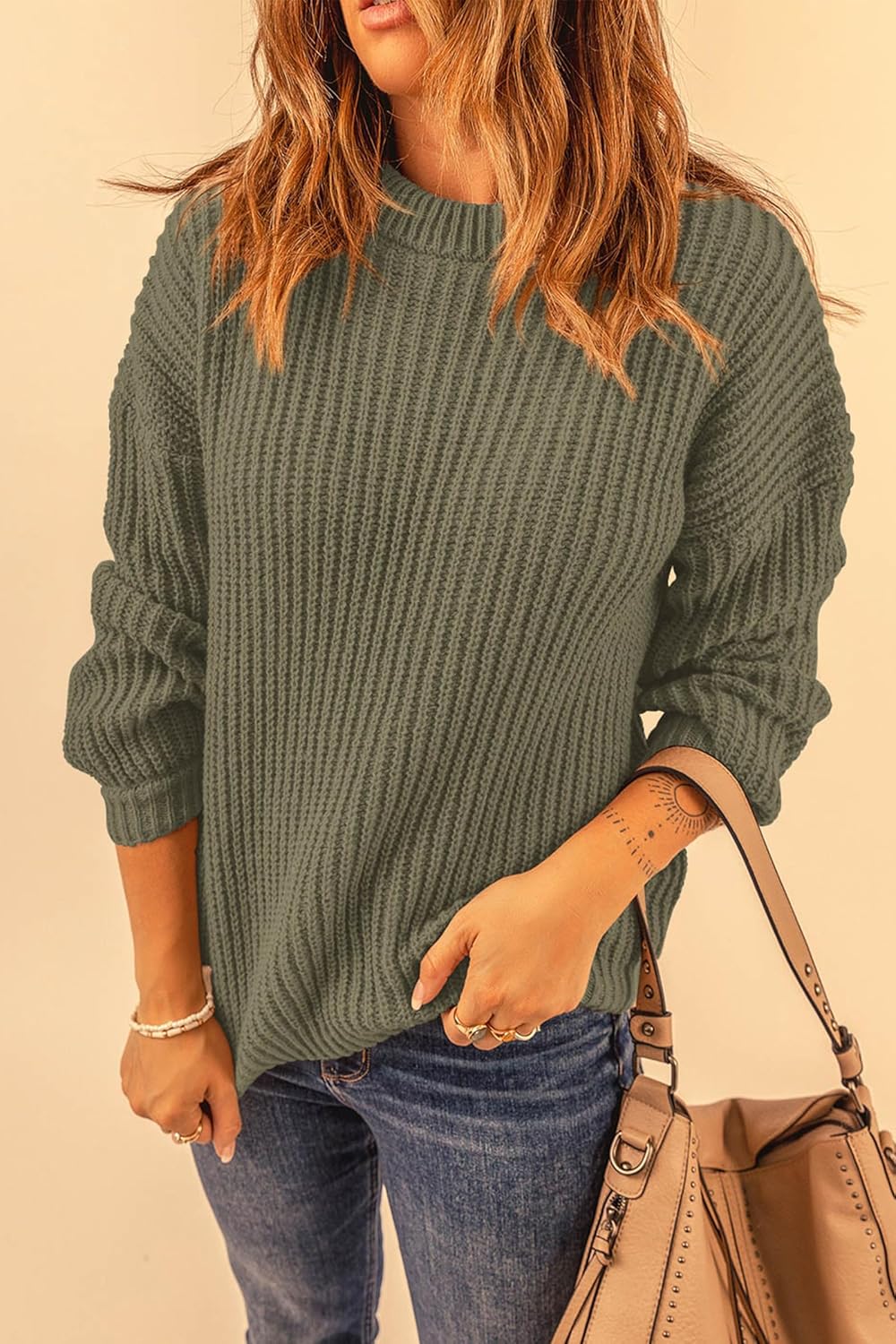 PRETTYGARDEN Fall Sweaters for Women 2026 Fashion Long Sleeve Casual Ribbed Knit Winter Clothes Pullover Jumper Tops - Image 2