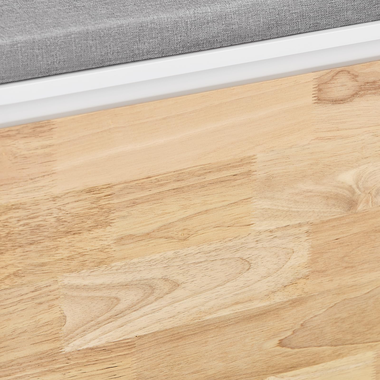 SoBuy Schoenenkast Met Klep En Zitkussen - Schoenbank Wit & Natuur BHT Ca. 61x47x26cm FSR179-K-WN