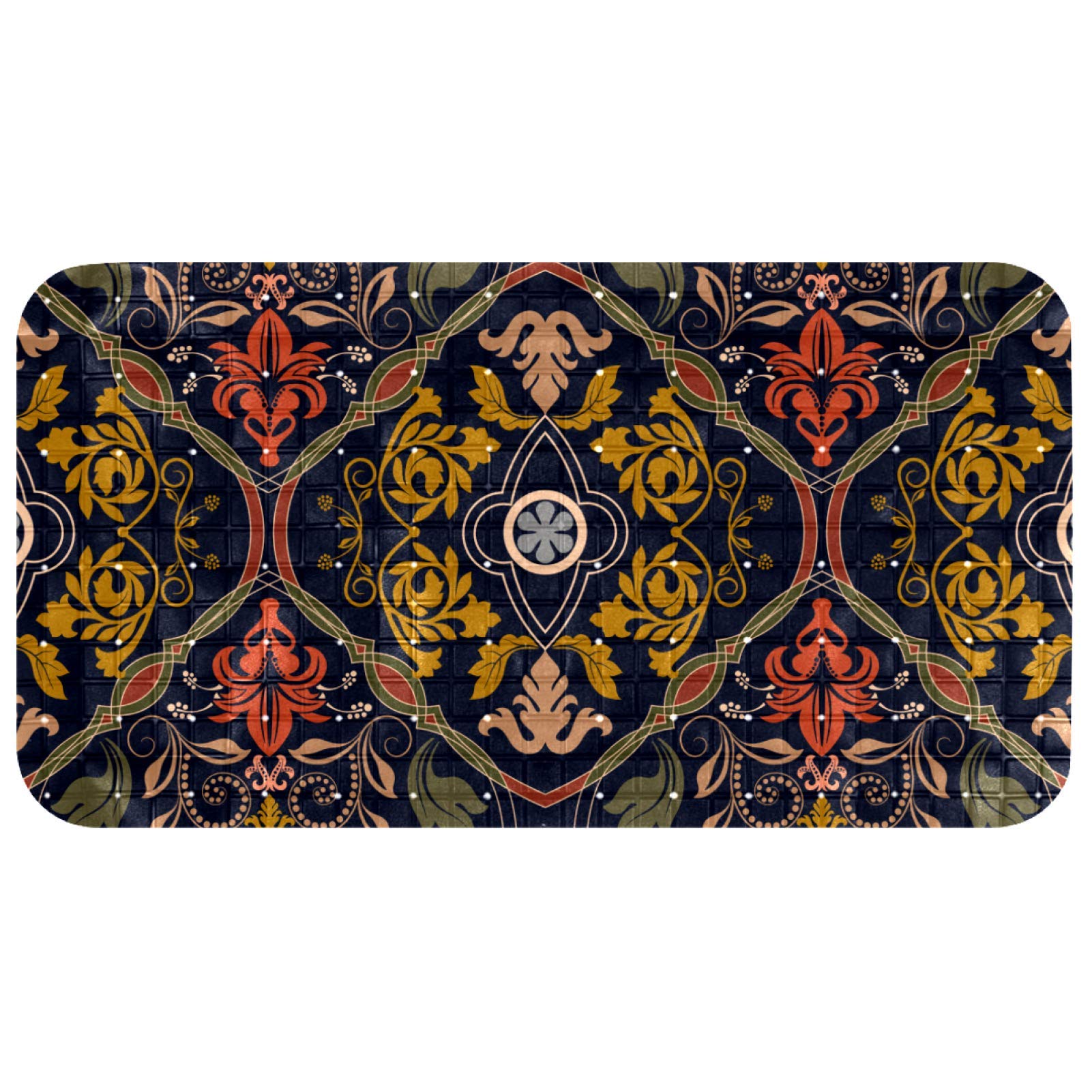 Tapis de bain antidérapant long 37 x 67 cm pour sol lisse douche baignoire