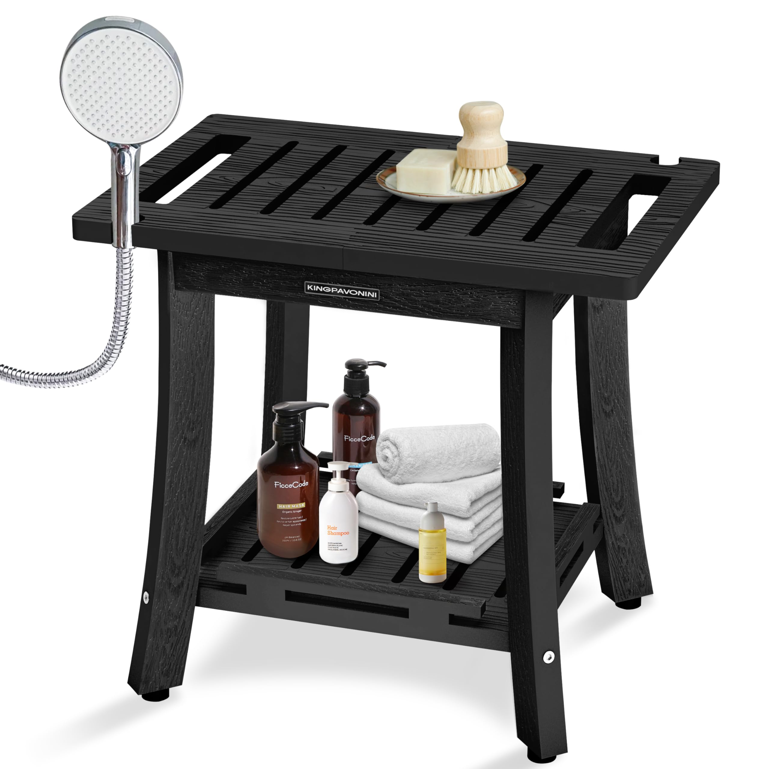KingPavonini HDPS Shower Stool, 400 lbs