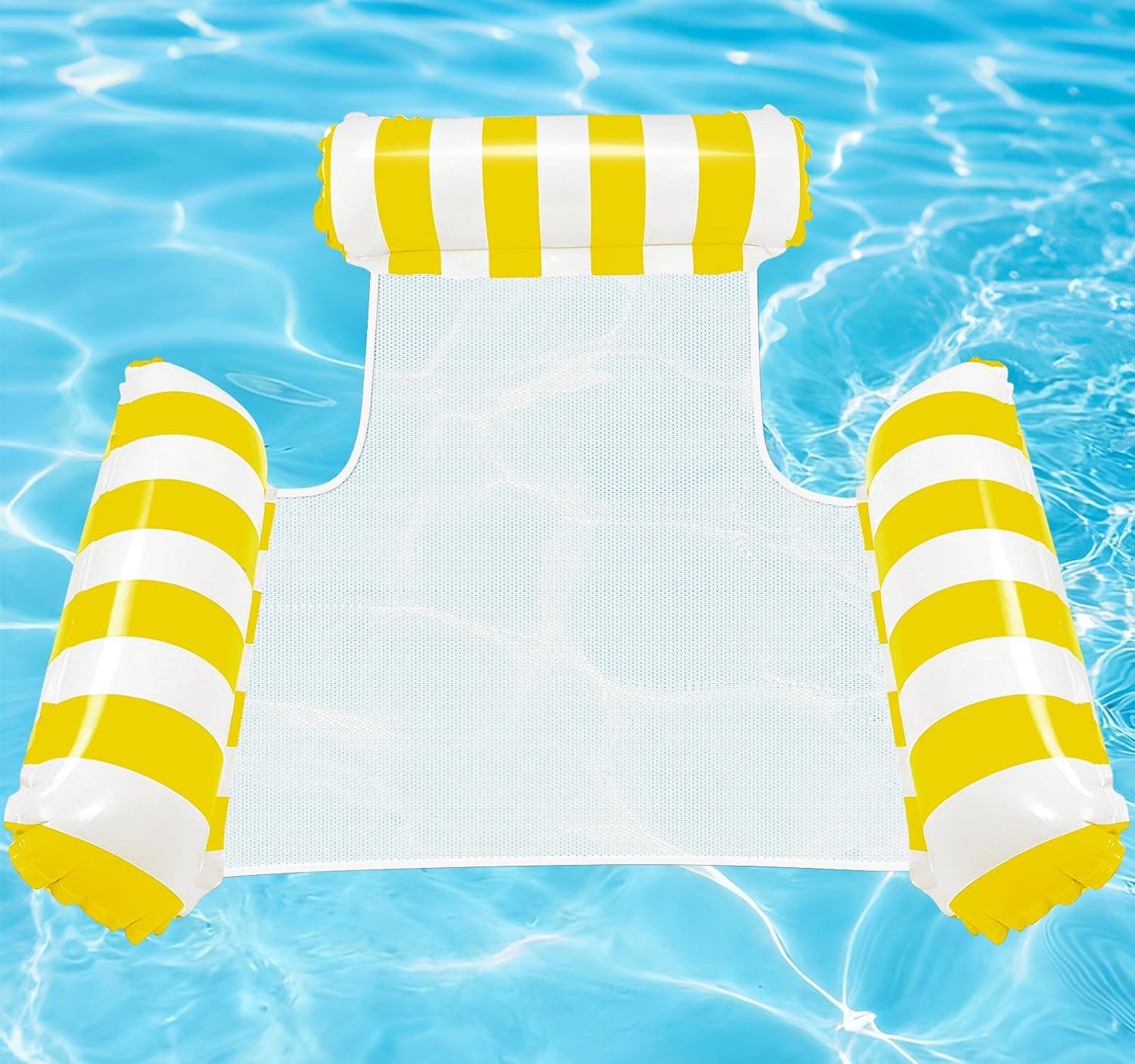 Inflatable Pool Float Hammock for Adults – 4-in-1 Floating Water Lounger with Headrest & Footrest