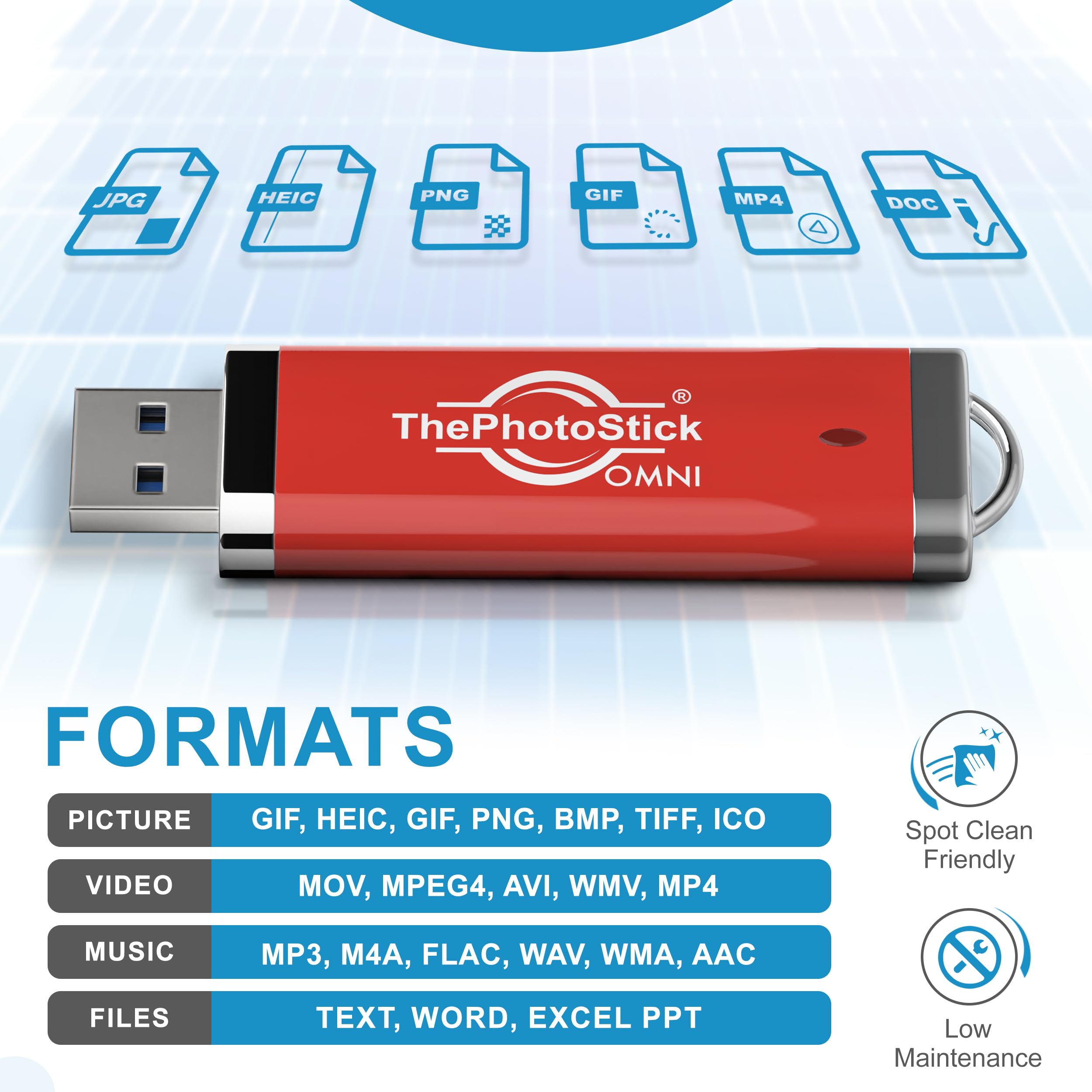 ThePhotoStick Omni - Copia de seguridad de fotos y vídeo sin esfuerzo para dispositivos Apple, Android y Windows