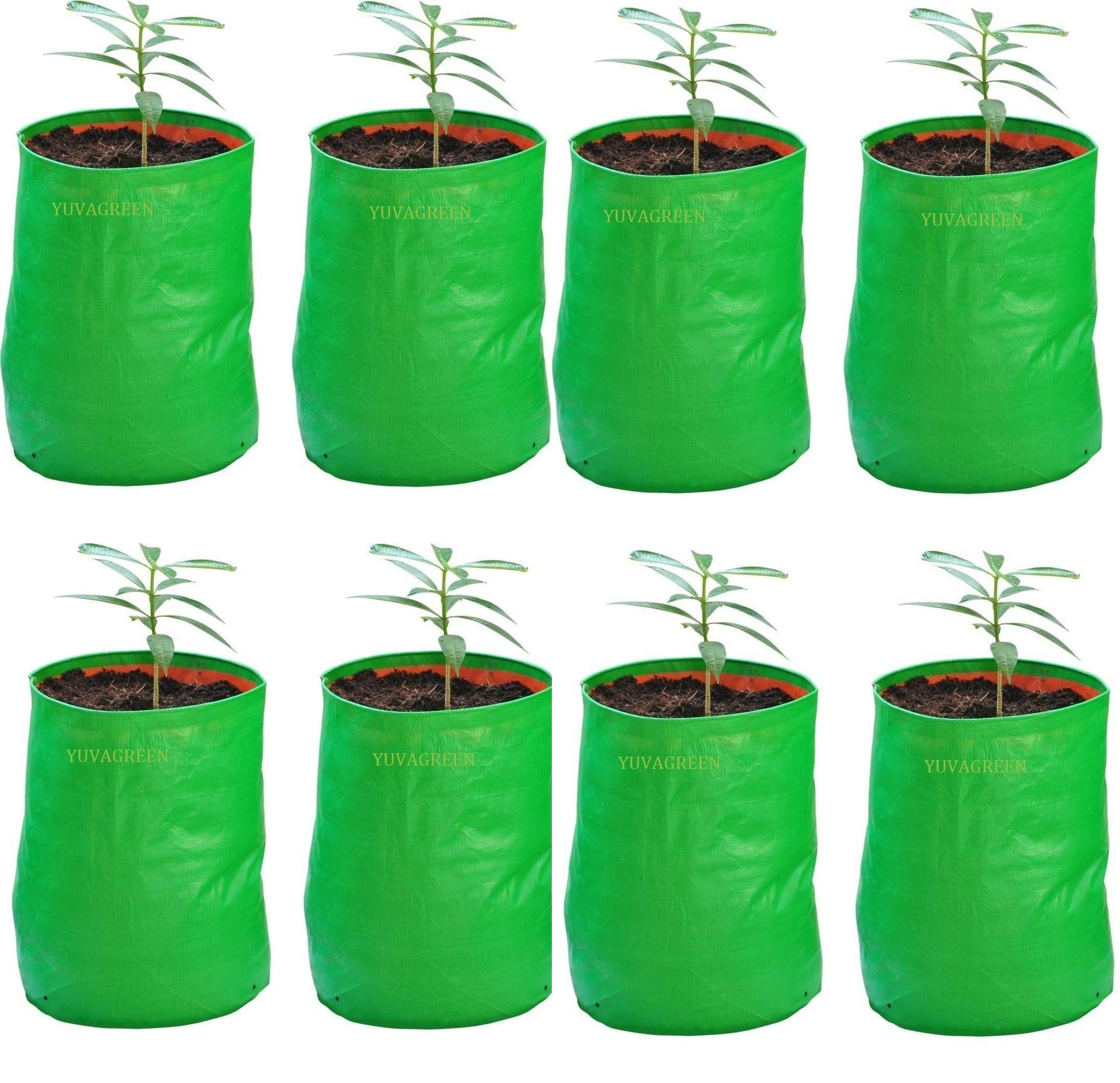 YUVAGREEN Terrace Gardening Leafy Vegetable HDPE Green Grow Bags (18"x18") - 8 pcs (B09DBHR3CG) Amazon Price History, Amazon Price Tracker