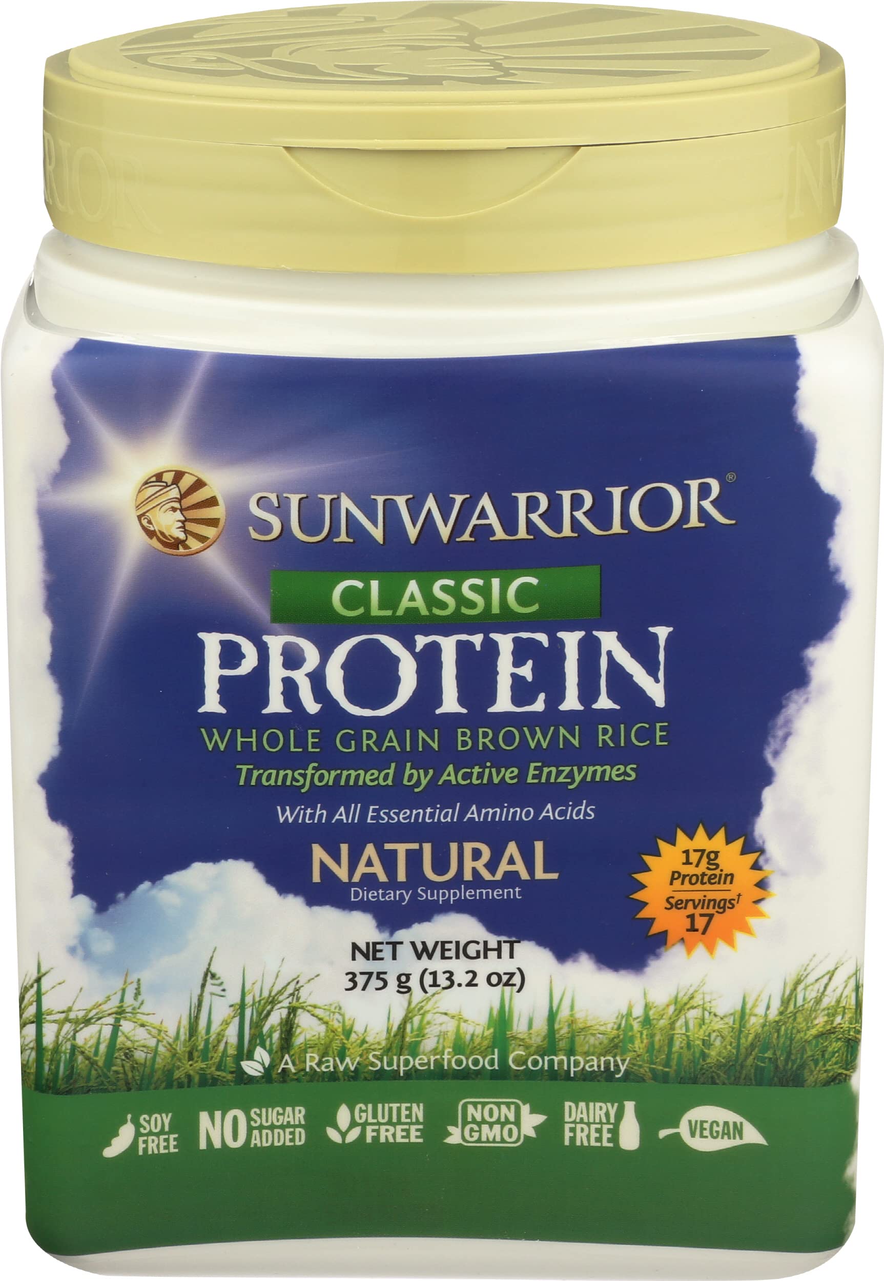 Sunwarrior natürliches Reisprotein Natural, 375 g