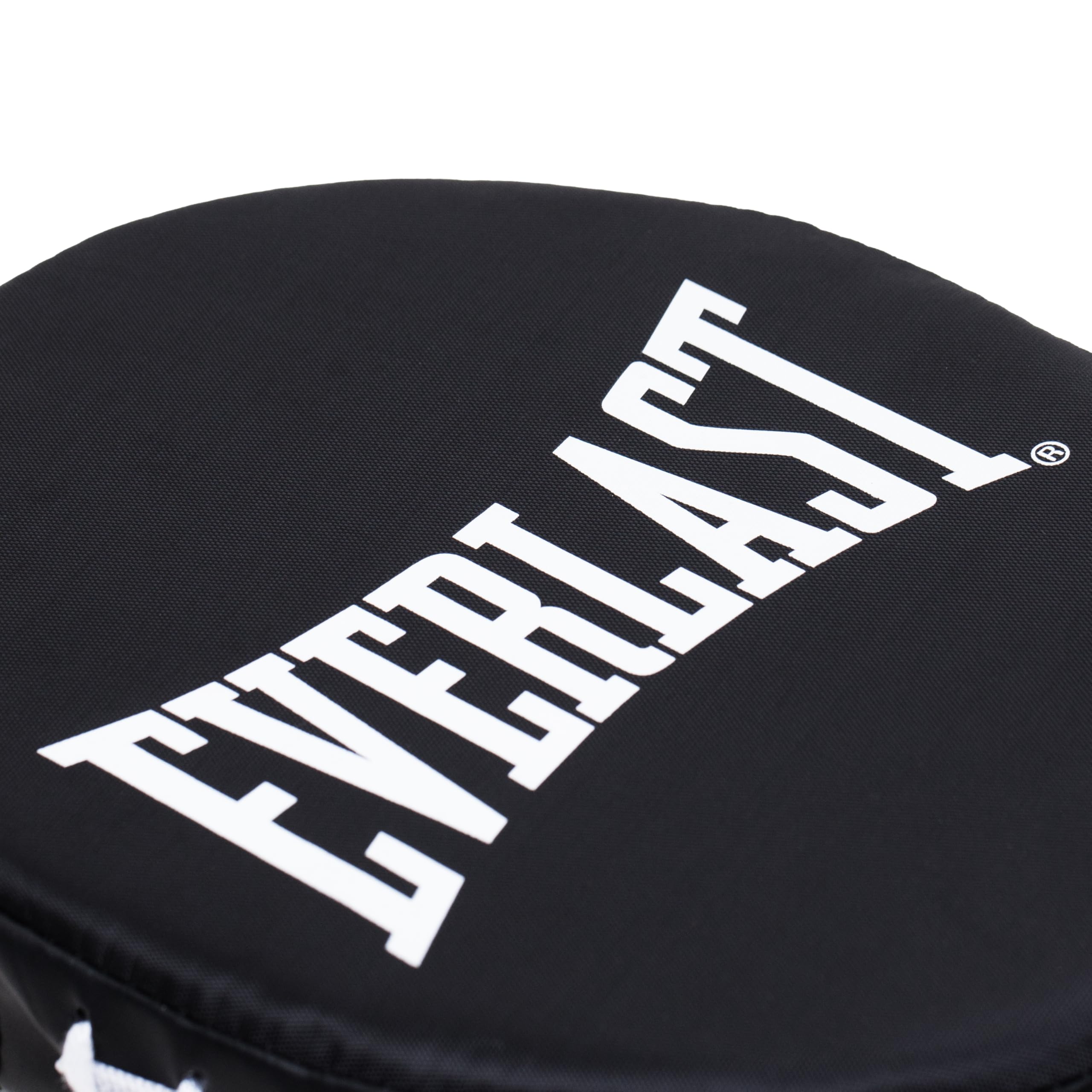 Everlast Core Boxpratzen-Set, Schwarz/Weiß | Enthält schwarze Kunstleder-Boxhandschuhe für Sandsäcke, Pratzen und 305-cm-Bandagen