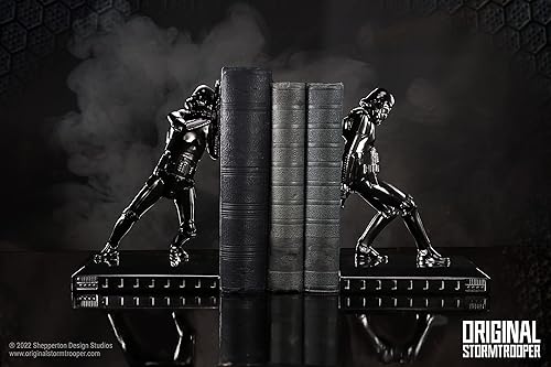 Miniatura 6 de Nemesis Now Shadow Stormtrooper - Figuras de sujetalibros de 7.3 in, resina, negro, mercancía original de Stormtrooper, dos figuras de Stormtrooper