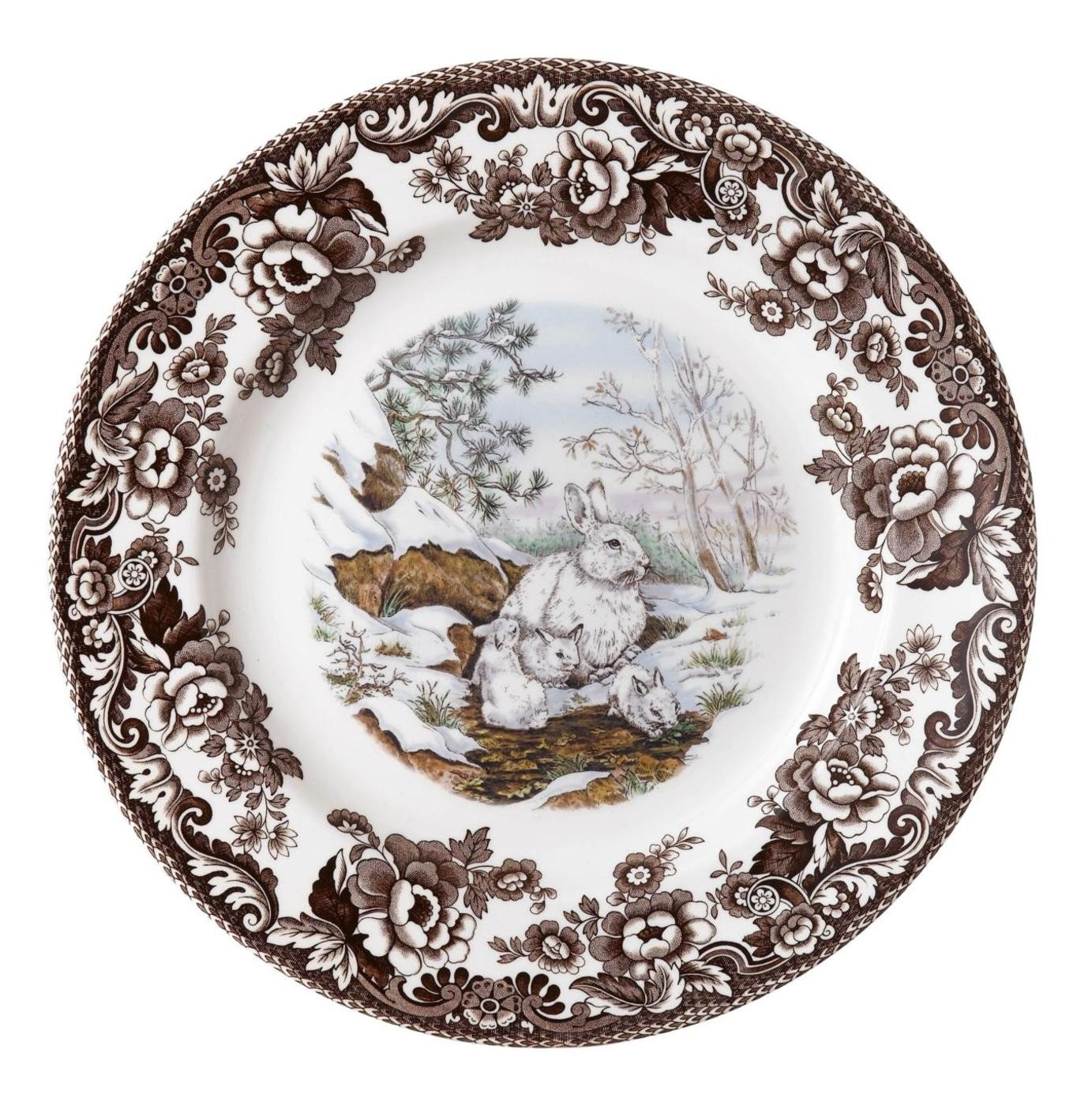 Amazon.com | Spode Woodland Snowshoe Rabbit 8-Inch Salad Plate