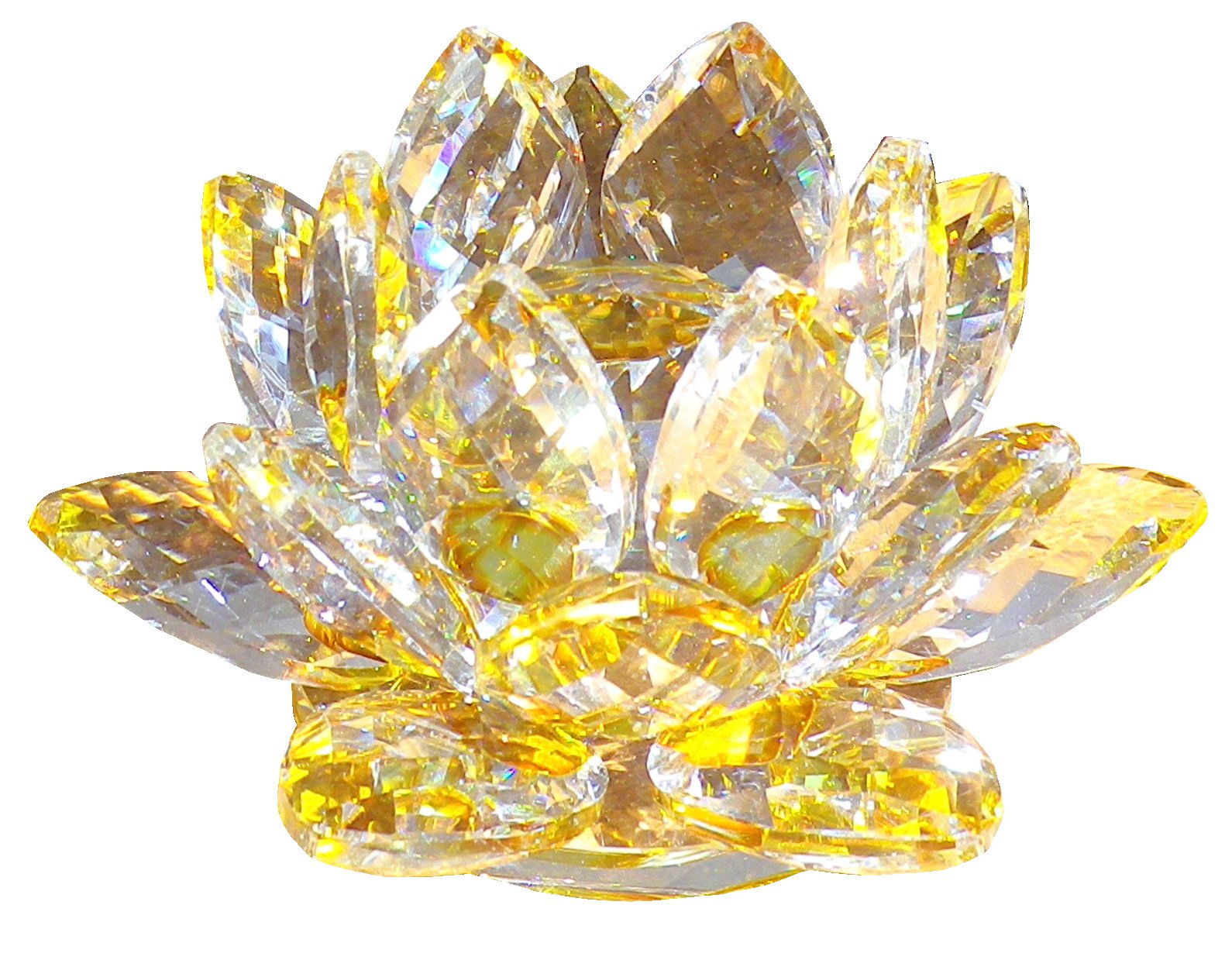 Amazon.co.jp: [KKD] クリスタル ガラス 置物 カラフル 蓮の花