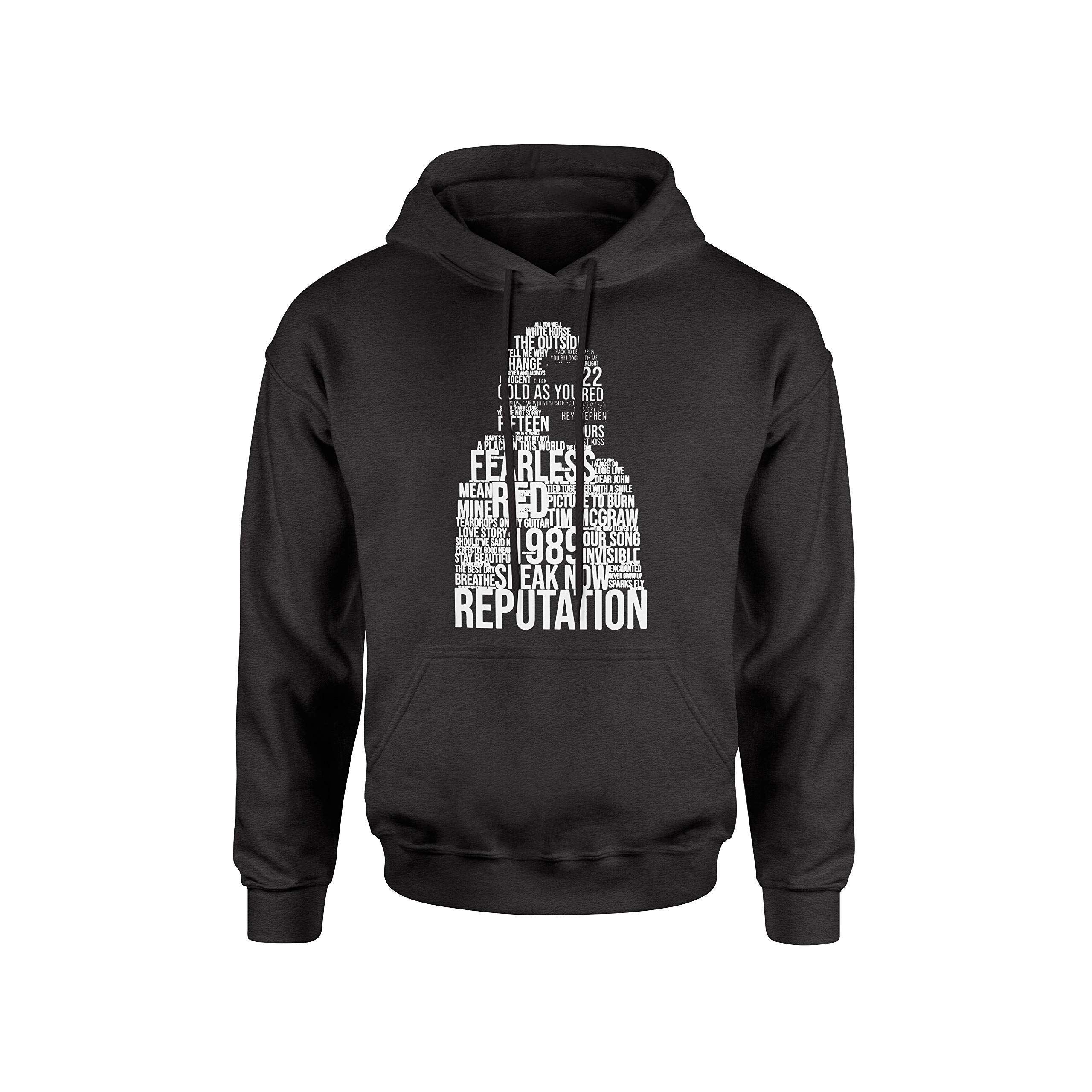 HeartInk Unisex Full Sleeve Taylor Swift Reputation Fan Art Theme Printed Black Hoodie (HINTSFHD01B)