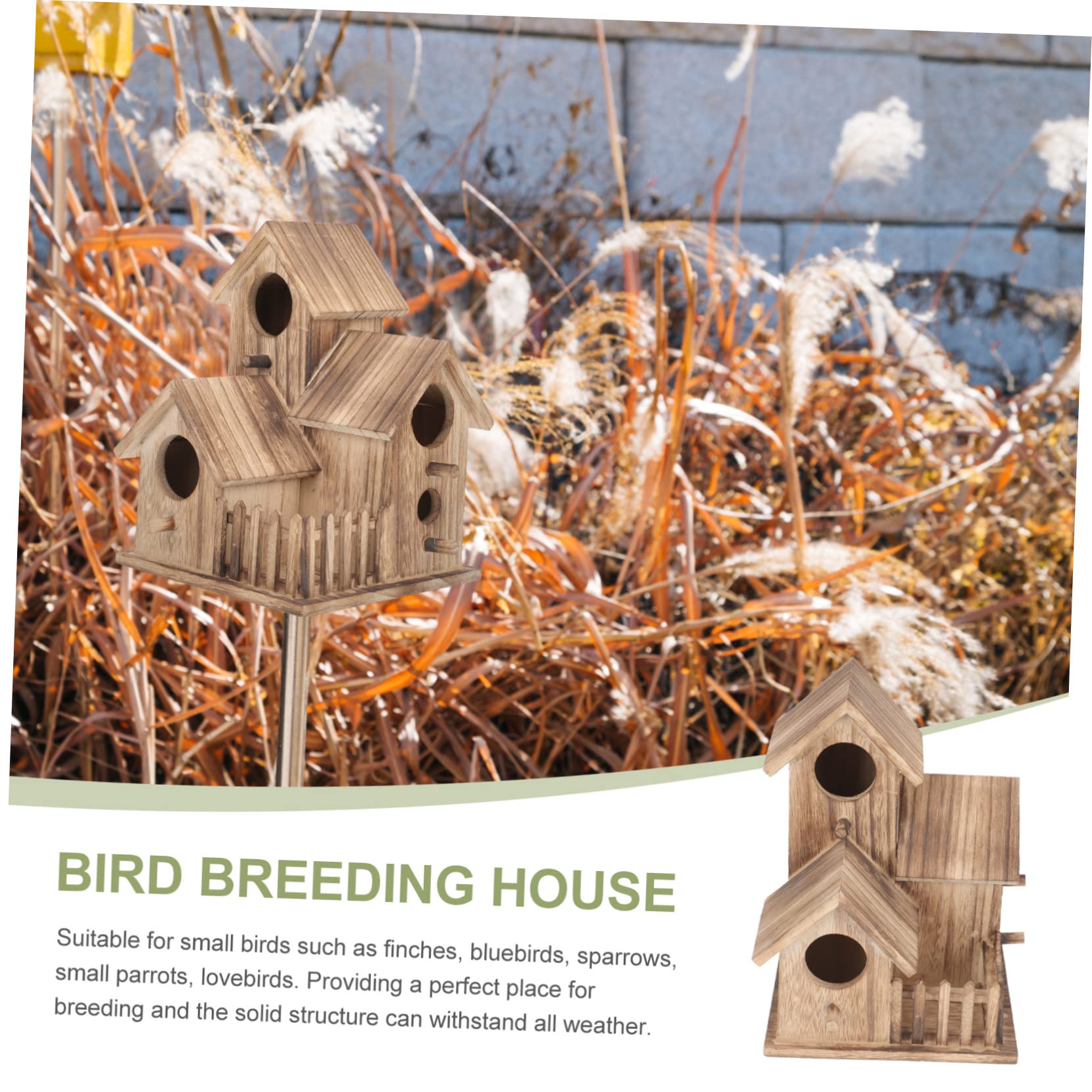 HEMOTON Mangeoire à Oiseaux Pied Maison De Nidification pour Perruches Nichoir De Jardin Accessoire pour Perroquets Nid pour Oiseaux De Compagnie