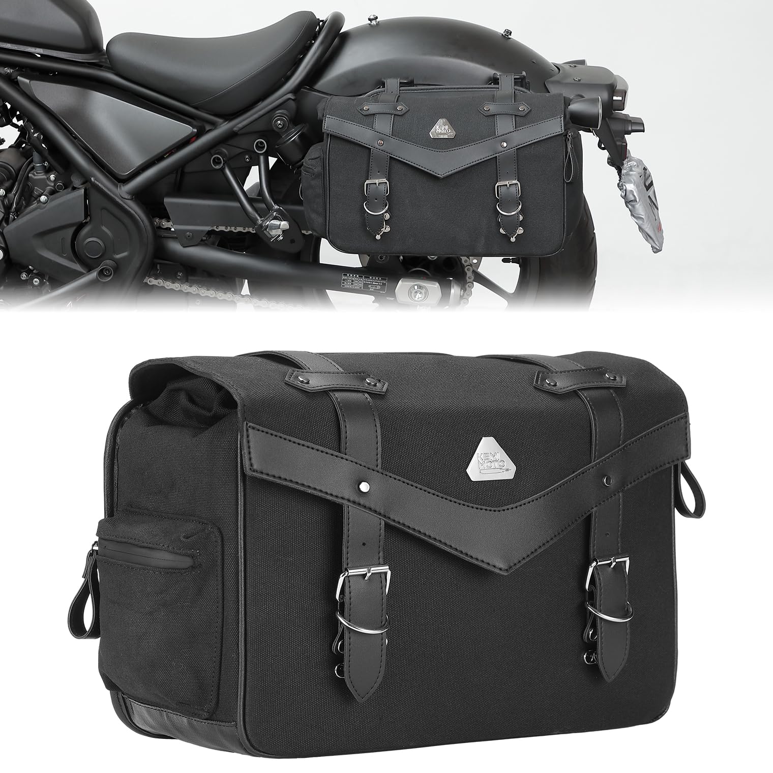 Amazon.com: KEMIMOTO Motorcycle Side Bag Waterproof Vintage Oil