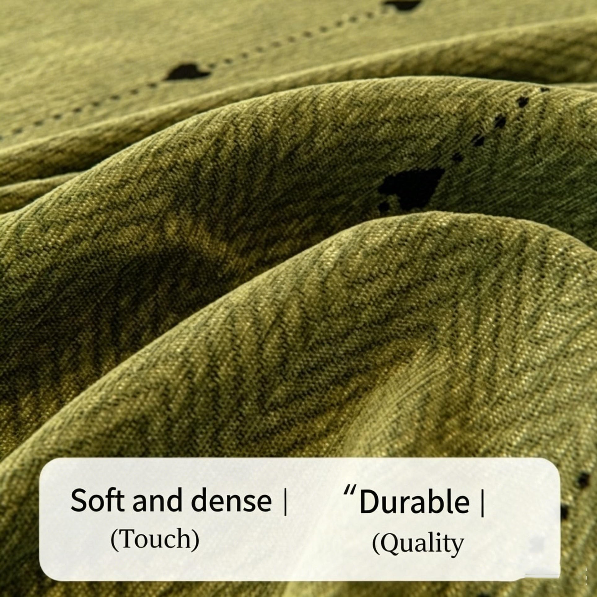 Chenille-Couchbezug, kratzfester Sofaschutz mit Quasten(Beige,71"x157")