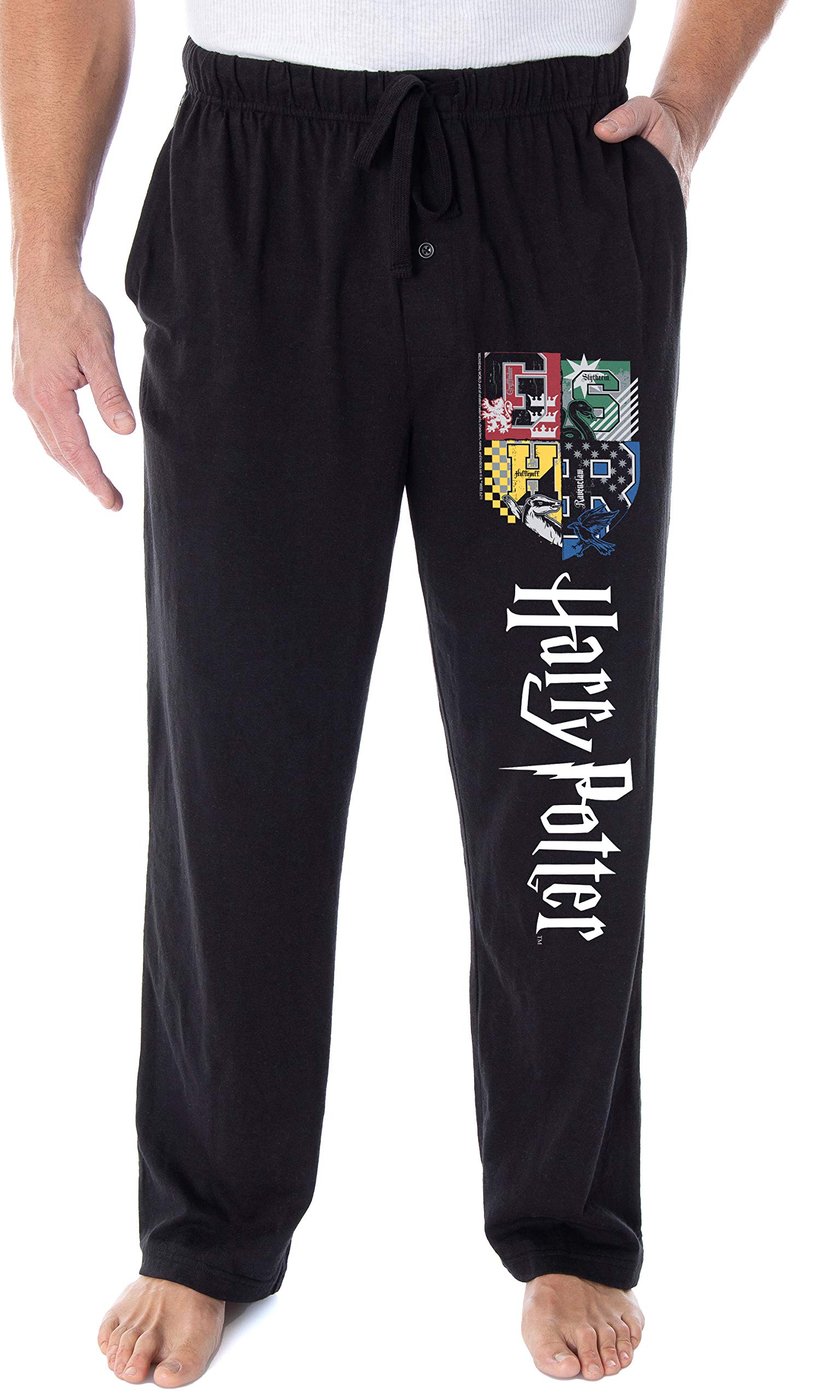 INTIMOHarry Potter Adult Mens' Hogwarts Crest Collegiate Style Pajama Lounge Pants