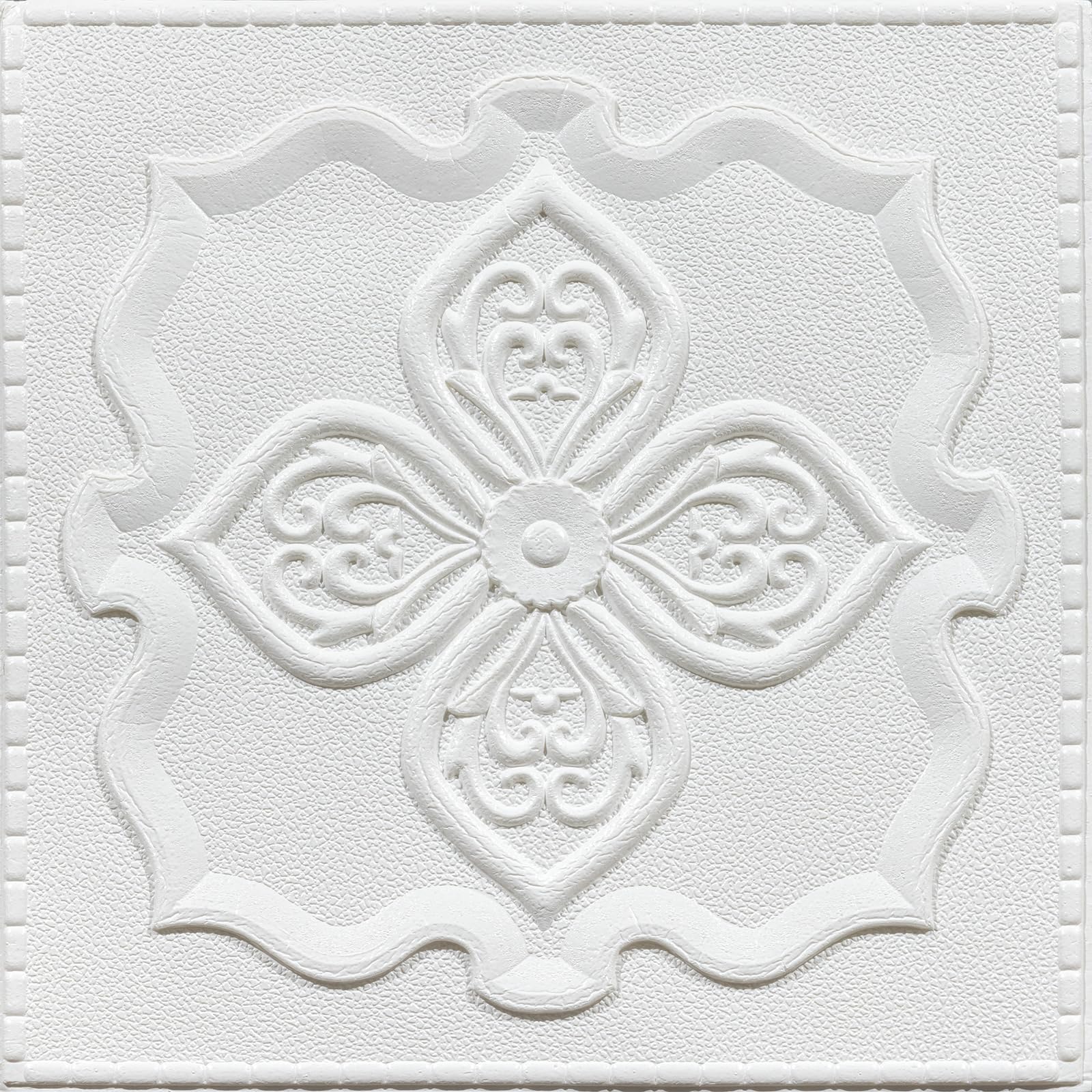 Elffloor Ceiling Tiles Self-Adhesive Peel and Stick Ceiling Sticker 13.8 in×13.8 in Pack of 16pcs, Covering 21 sq.ft，3D Wall Panels for Home Decorations，Interior Wall Decorations