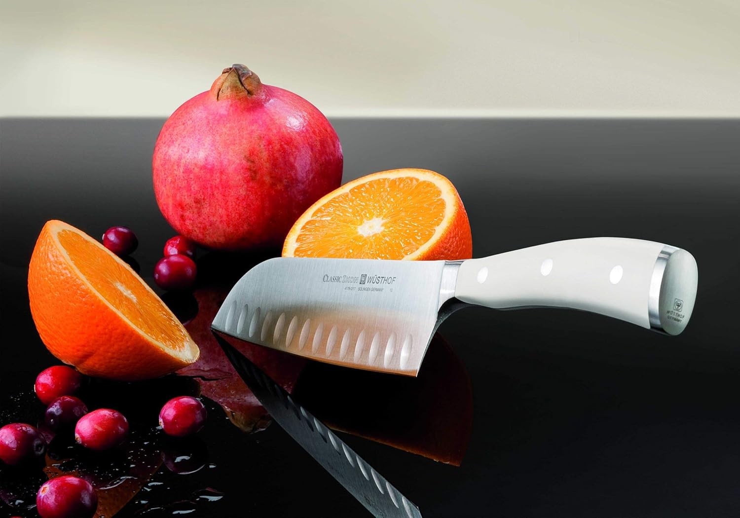 Wusthof Classic Ikon 5-Inch Santoku, Hollow Edge, Creme