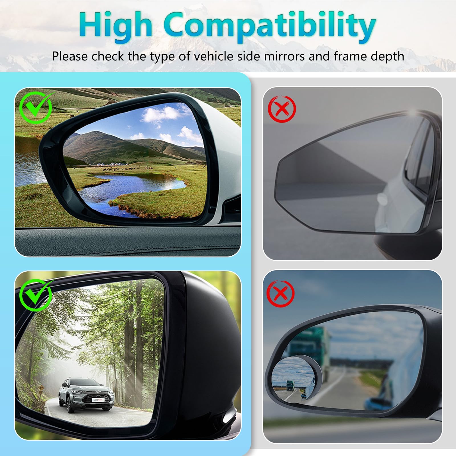 2 Stück Wohnwagenspiegel Universal, Verstellbarer Wohnwagen Spiegel Auto, Außenspiegel Wohnwagen, Caravanspiegel, Spiegel für Wohnwagen Universal, Spiegelverlängerung Wohnwagen