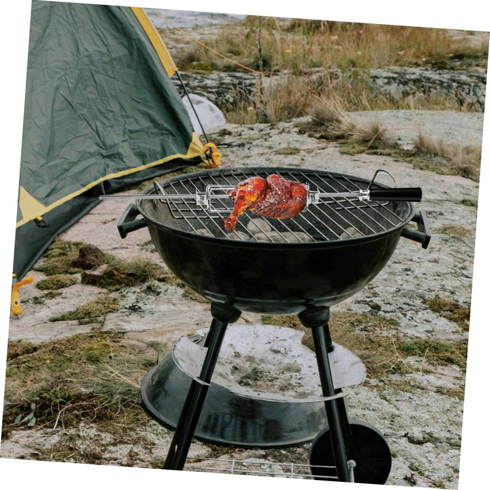ibasenice 2 Series Tenedor De Inoxidable Para Asar Carne Y Barbacoa Herramientas De Resistente Para Aire 2 Piezas*2