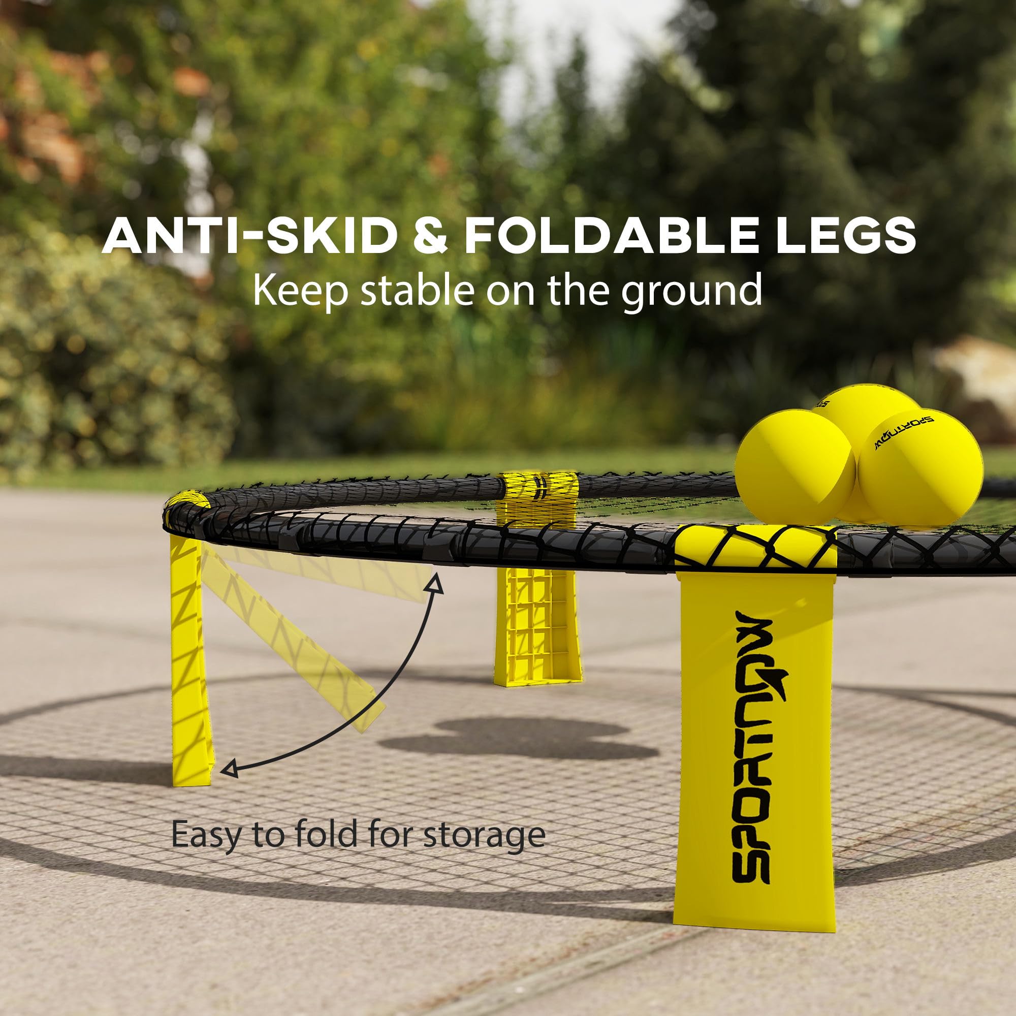 Spikeball Kit Pro Tournament – Filet Renforcé, Balles à Effet, Pompe Et Sac à Dos – Jeu 2v2 Ultime – Vu Sur ESPN