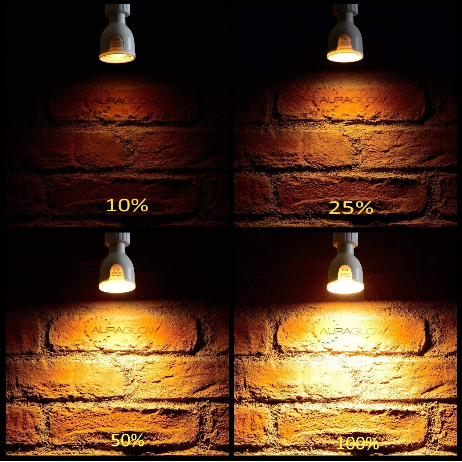 Auraglow GU10 CCT LED Lampen 6er Pack mit Fernbedienung, 2700K-6500K | 5W Dualweiß Spots, 50W Äquivalent, dimmbar, Tageslicht bis Warmweiß, 8 Zonen, kein Hub, für Einbaustrahler