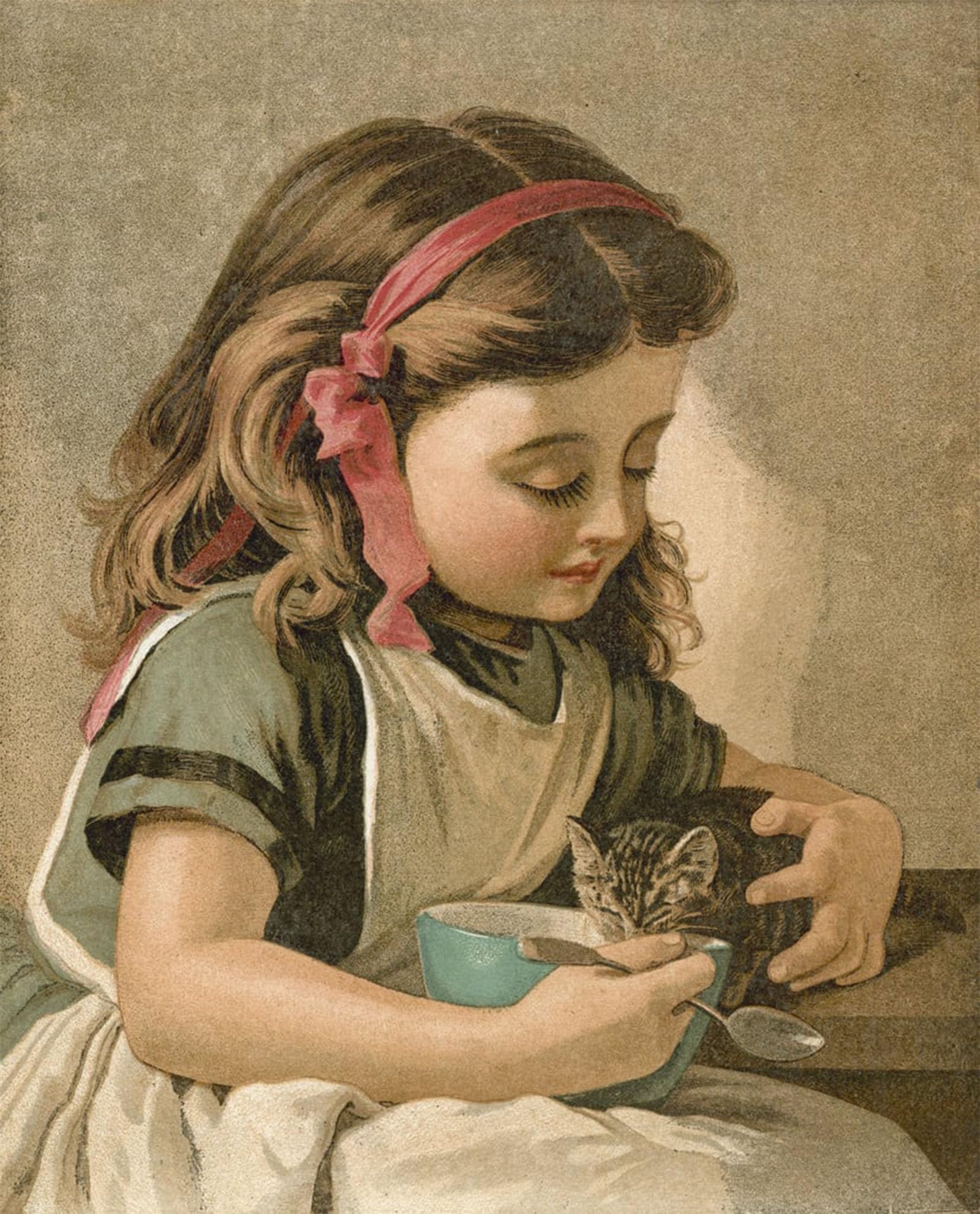 Pintura la colazione di Kitty de Sophie Gengembre un regalo artistico original de 60x90cm 5