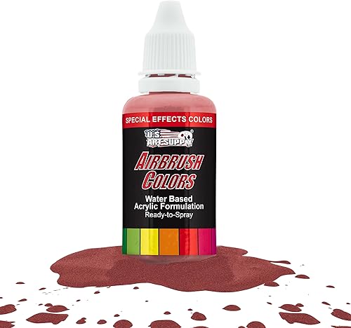 Miniatura 11 de U.S. Art Supply Pintura acrílica para aerógrafo con efectos especiales y perlas verdes, botella de 1 onza, colores no tóxicos a base de agua de