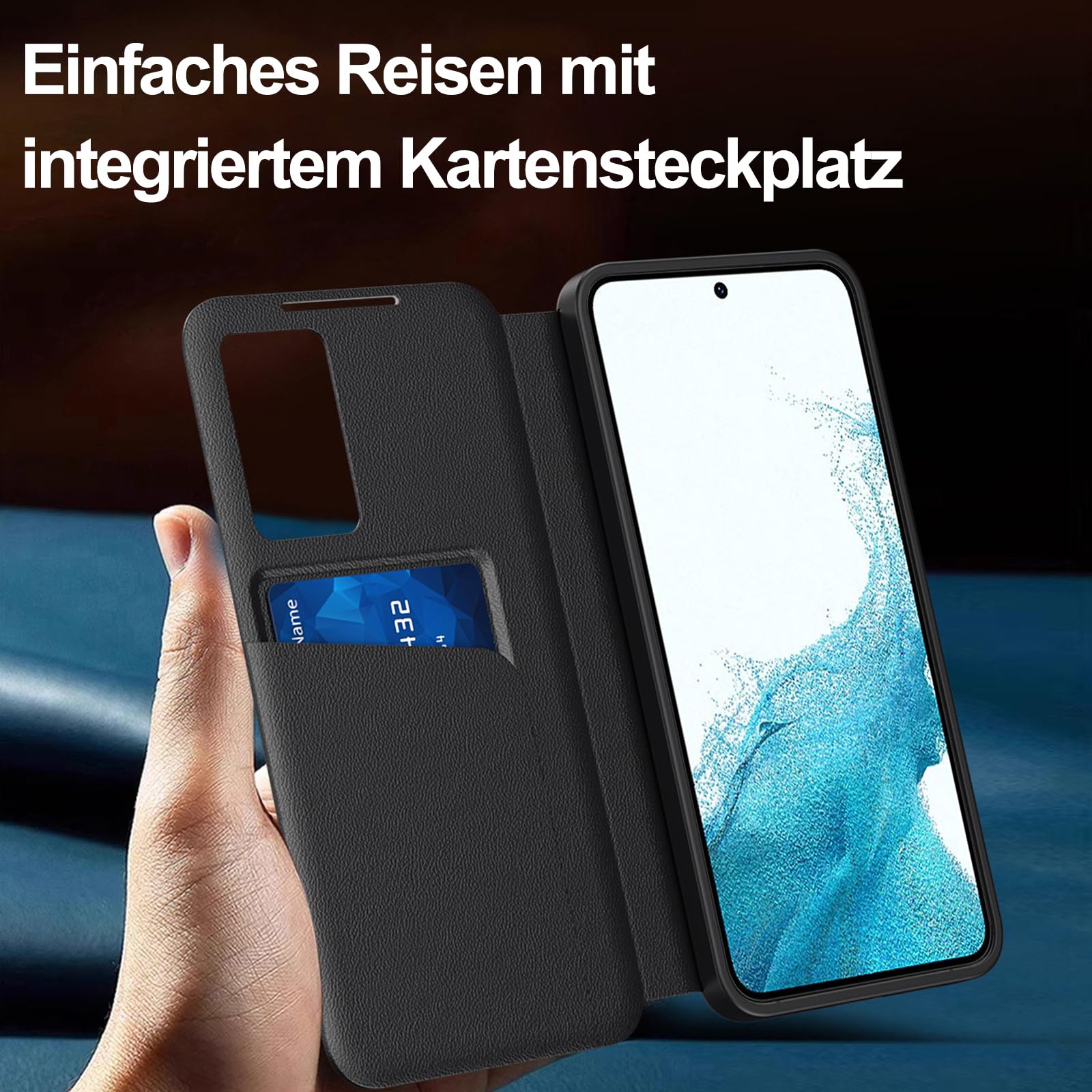 Custodia per Samsung S25 FE Smart View, a portafoglio, per Samsung Galaxy S25 FE 5G, Clear View, Specchio Flip, scomparto per carte di credito, finestra di visualizzazione, Galaxy S25 FE Smart View