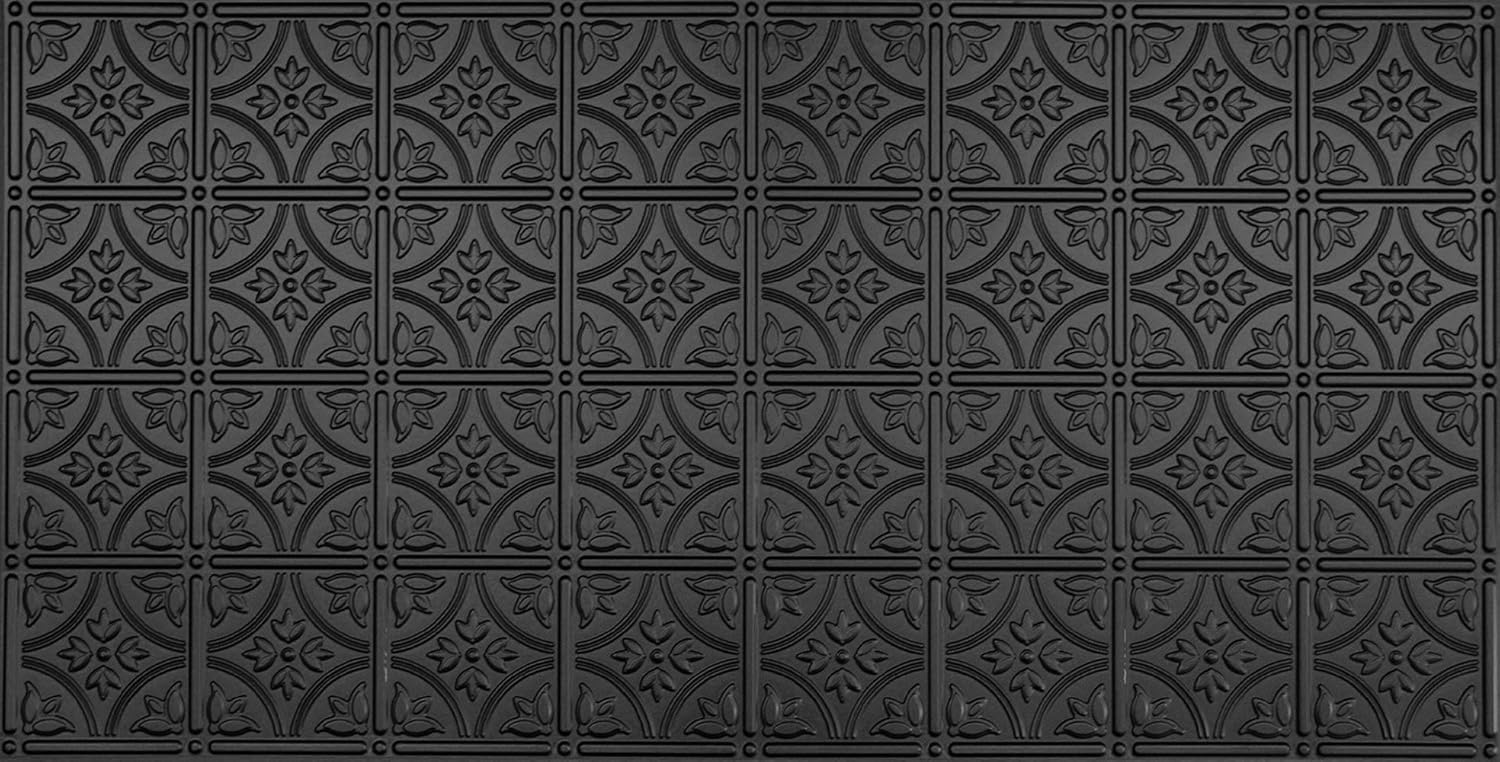 Pattern No.209 Tin Style Panel, 2 by 4-Feet, Black