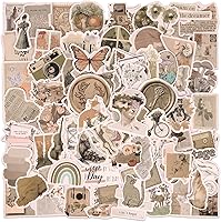 Vista 12 de 200 calcomanías para botellas de agua para niños, lindas calcomanías para botellas de agua, vinilo impermeable, bohoestético, paquete de calcomanías