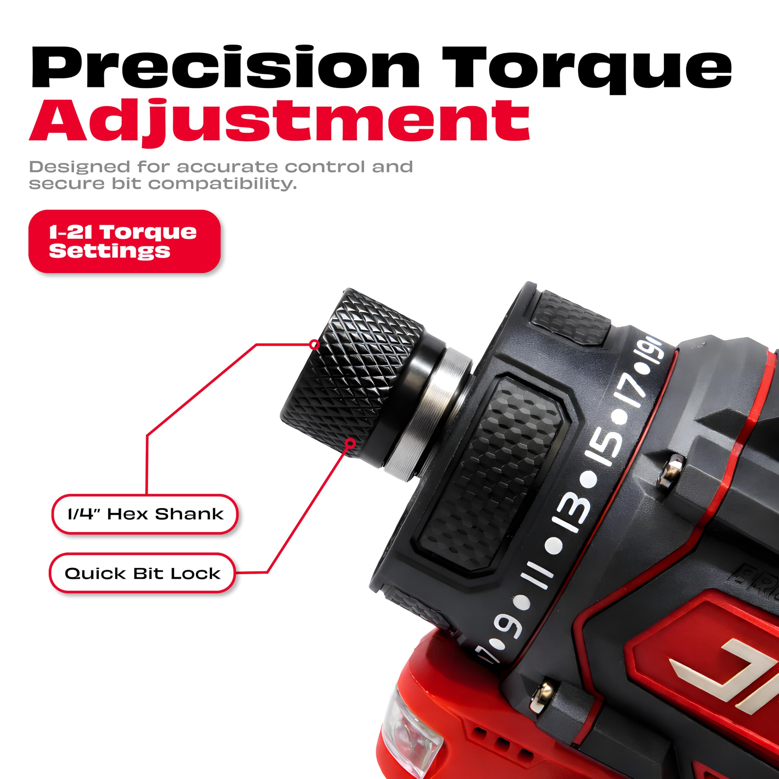 JPT 18V Pro Series Brushless Compact Impact Driver - 118 ft-lbs Torque with Quick change 1/4" Hex Shaft, 3-Speed Variable, For Electricians, Carpenters & Fabricators 2