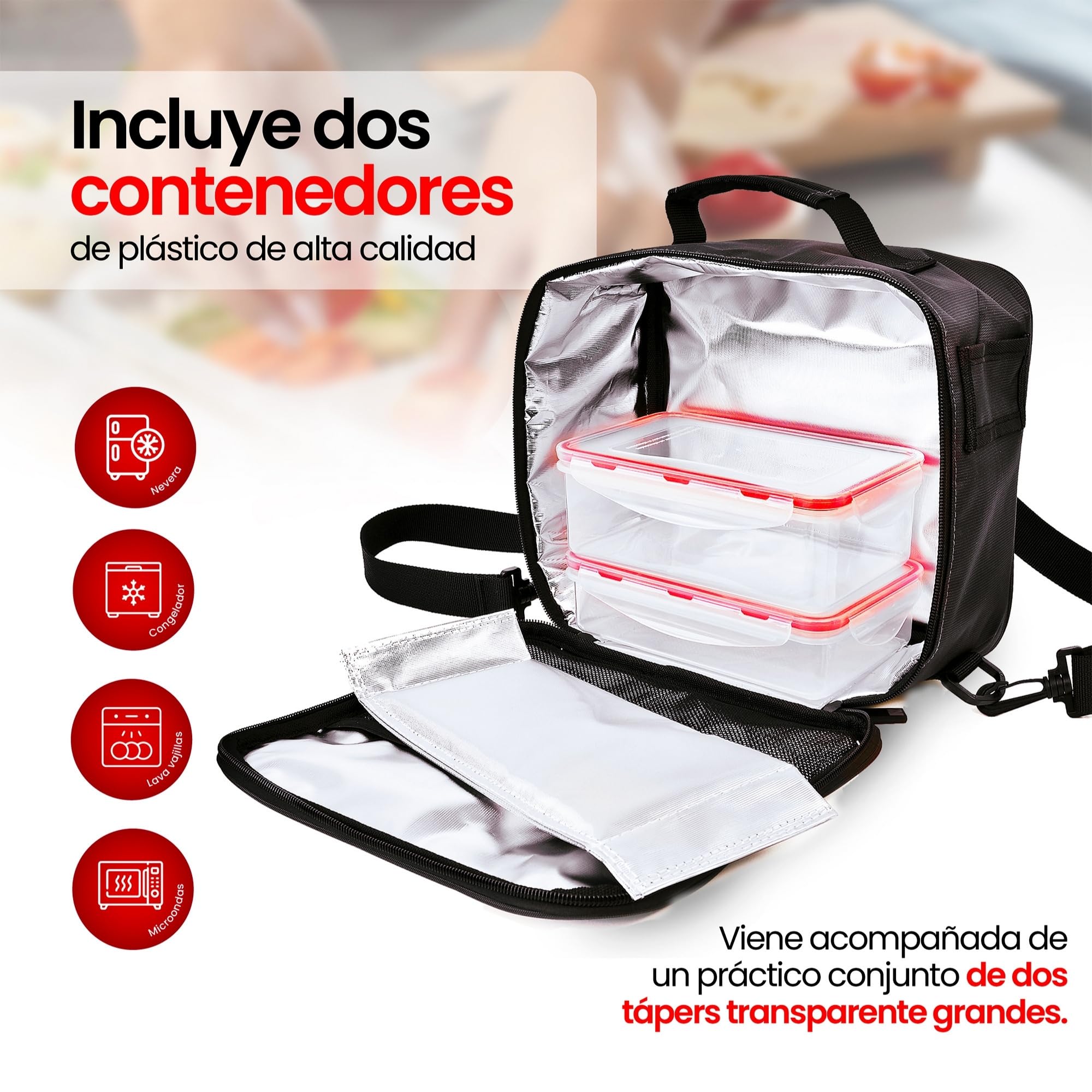 Iris Barcelona - Sac Food pour transporter des aliments avec des contenants de 0,7 et 1L