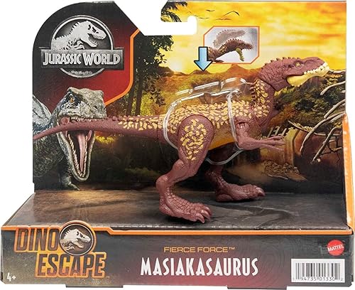 Miniatura 6 de Jurassic World Fierce Force Masiakasaurus Camp Cretácico Auténtico dinosaurio Strike Figura de acción, articulaciones móviles, regalo para fanáticos