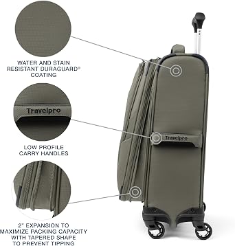Travelpro Maxlite 5 Expandable Hand Luggage with 4 Wheels, Soft Under Seat Bag, Lightweight Suitcase, Soft Outer for Men and Women, 2 Piece Set