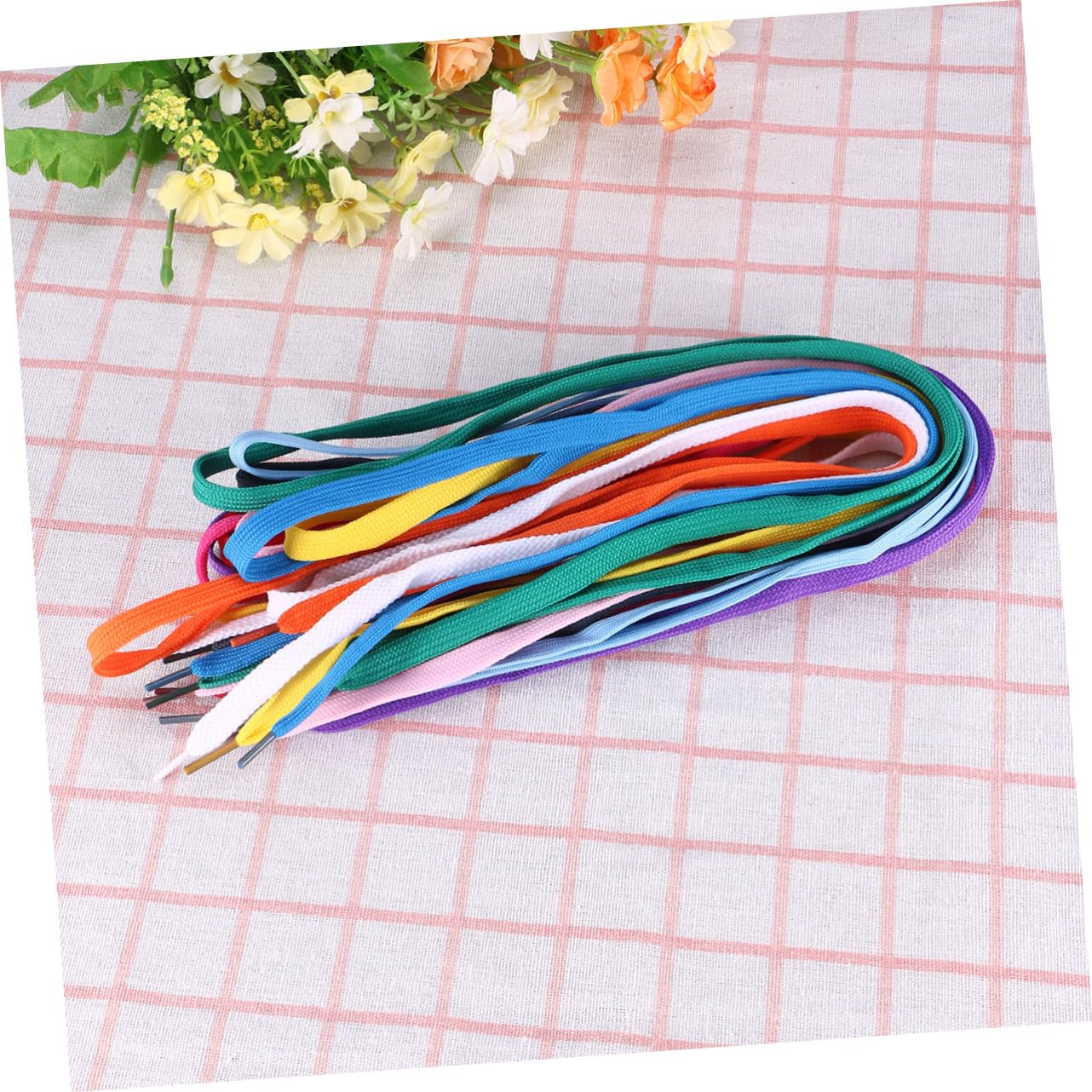 12paires Lacets Plats Pour Chaussures De Sport Et Couleurs Assorties Dimensions
