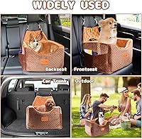 Vista 7 de Asiento elevador de espuma viscoelástica para perro con funda extraíble lavable, asiento elevado de automóvil para mascotas, asientos elevadores