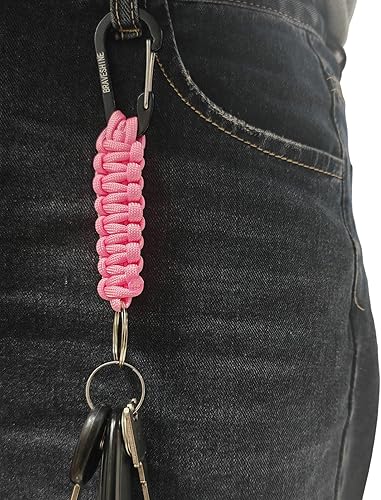 Miniatura 5 de BRAVESHINE Llavero de paracaídas con clip para mosquetón, anillo en D, gancho para cochecito para botella de agua, llaves, mochilas, hombres, mujeres