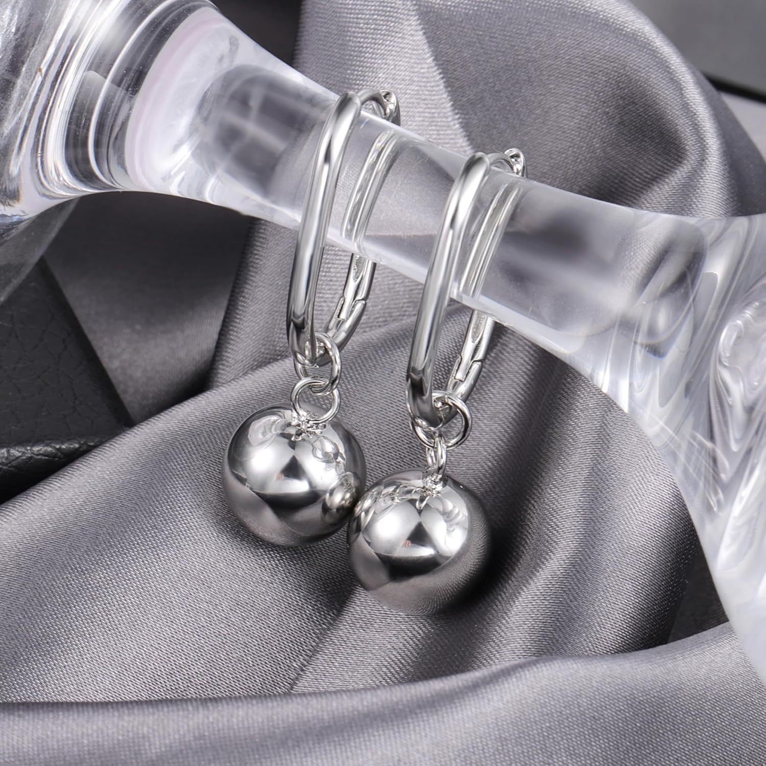 925 Sterling Silver Ball Drop Dangle Earrings Hypoallergenic Ball Drop Earrings for Women Fashion Jewelry - Image 9