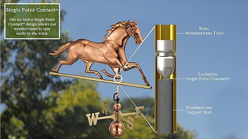 Miniatura 2 de Good Directions Veleta para caballos, cobre puro