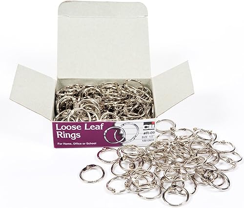 Charles Leonard anillos para hojas sueltas, Plateado