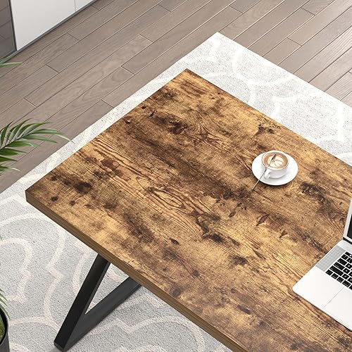 Miniatura 5 de FOLUBAN Escritorio para la Oficina en Casa, Escritorio Moderno de Madera y Metal para Computadora, Escritorio Simple de Trabajo para PC para