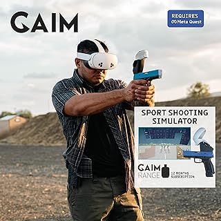 GAIM Sport Shooting Simulator | Virtual Reality Shooting Simulator | 12 Month Subscription on Software | Game of Steel | Customizable Virtual Range