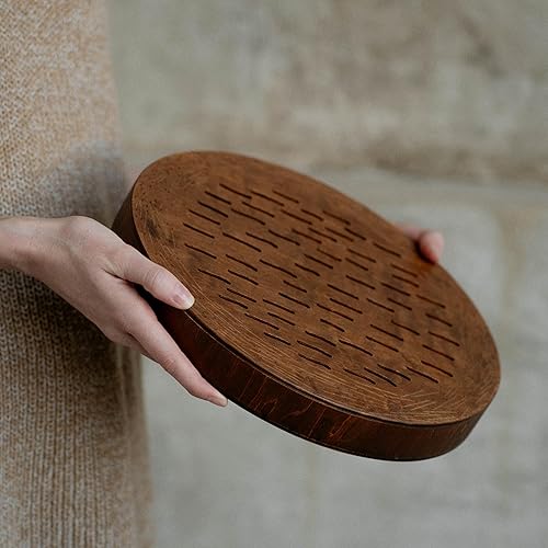Miniatura 119 de Disco de cascada de 20 pulgadas meditativo de madera para baño de sonido relajante forma de géiser (sin bolsa)