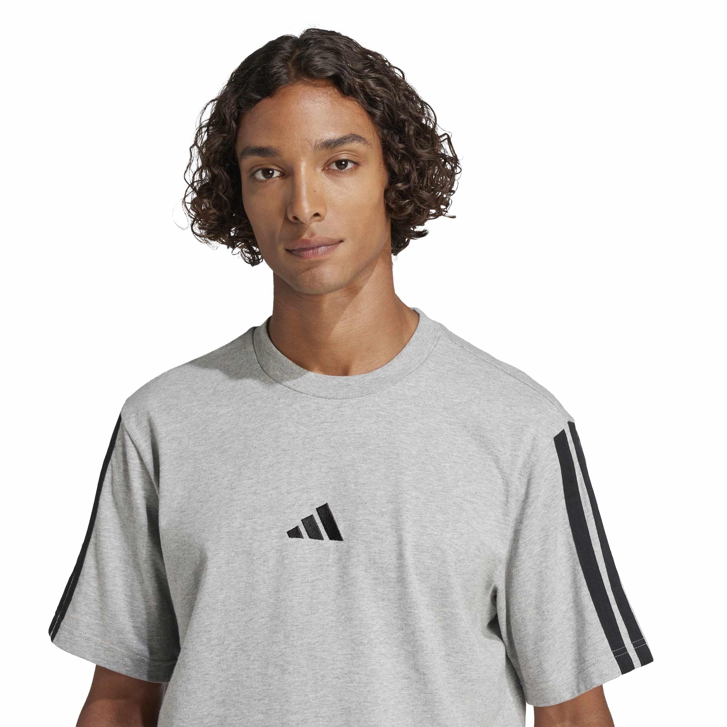 Adidas Essentials Three Stripes Single Jersey tee Camiseta Hombre (Pack de 1)