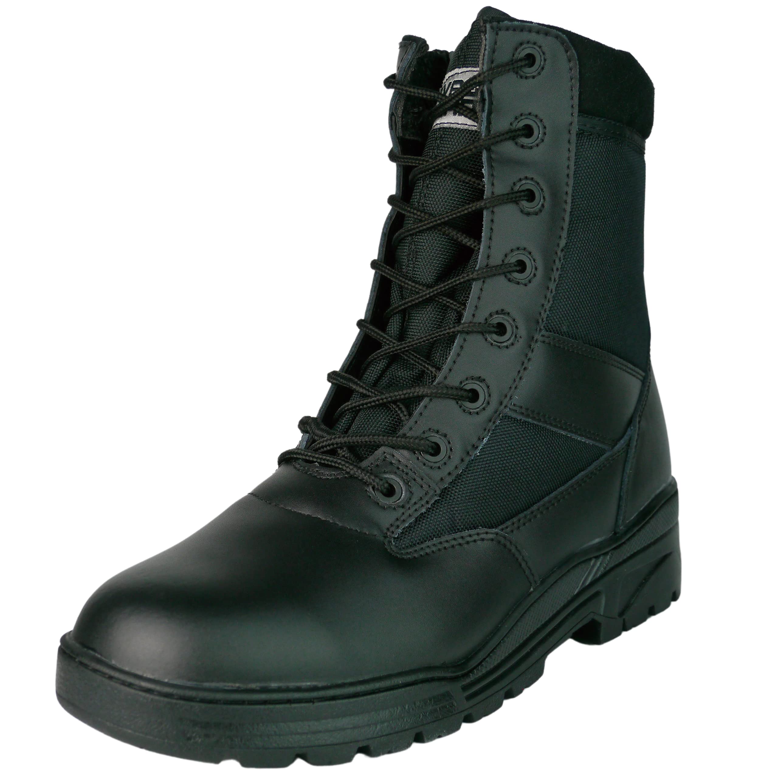 Savage IslandLeather Patrol Combat Cadet Black Boots Army Military Tactical Security