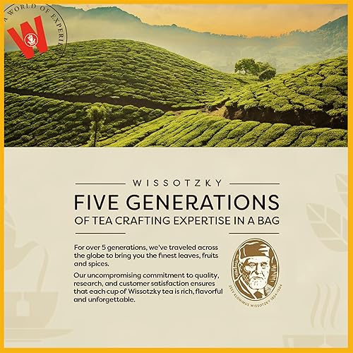 Miniatura 6 de Wissotzky Té de hierbas de manzanilla, 120 bolsas de té (6 paquetes)  Aroma calmante  Té relajante y calmante  Ideal para apoyar el sueño  Sin