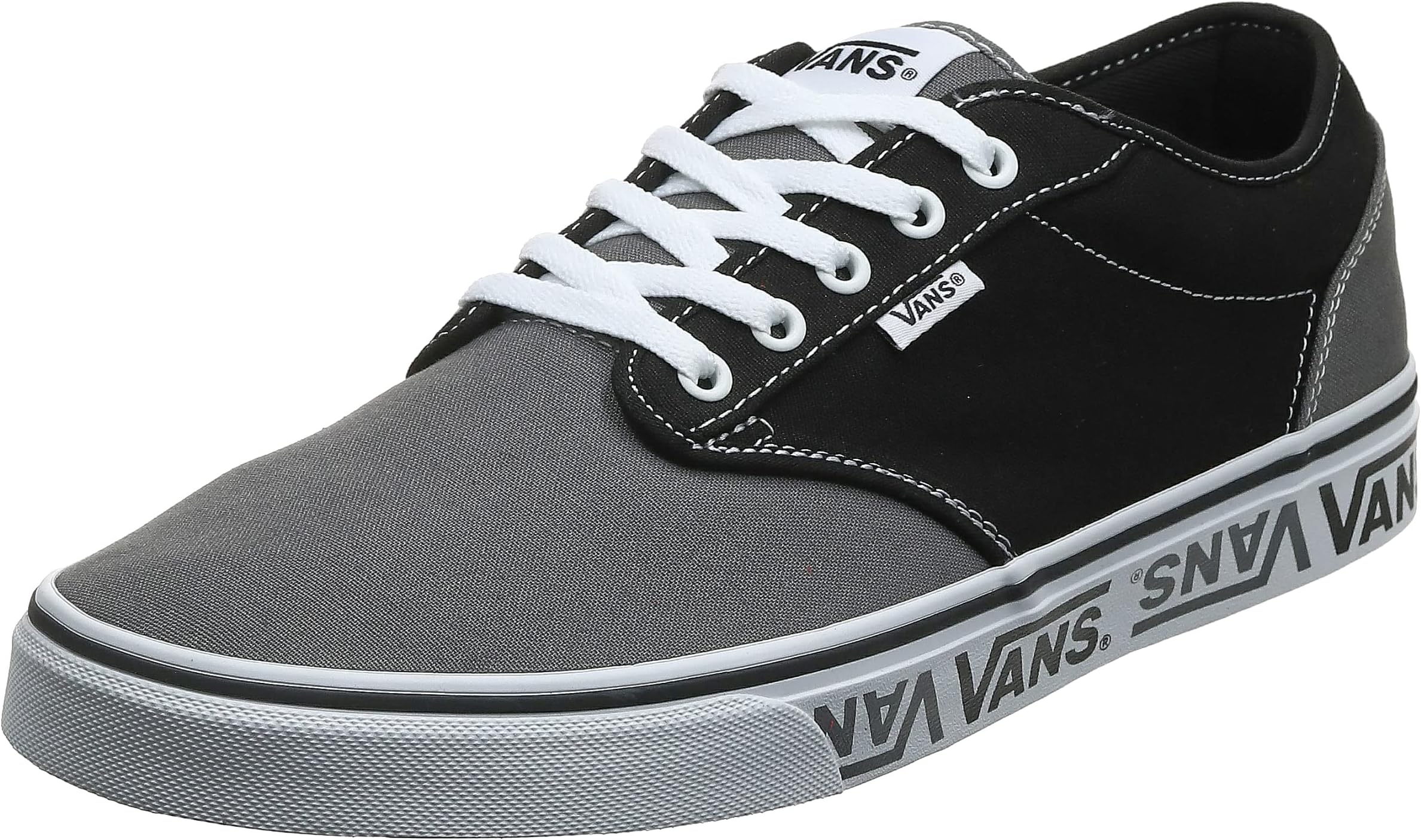 VansMen's Vn-0tuy187 Sneakers, Black Sidewall Logo Black Gray Veg, 9.5