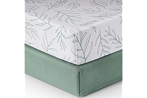 2-Pack Pinzon Crib Sheet: Soft & Breathable Fitted Crib Sheets for Baby Boys & Girls